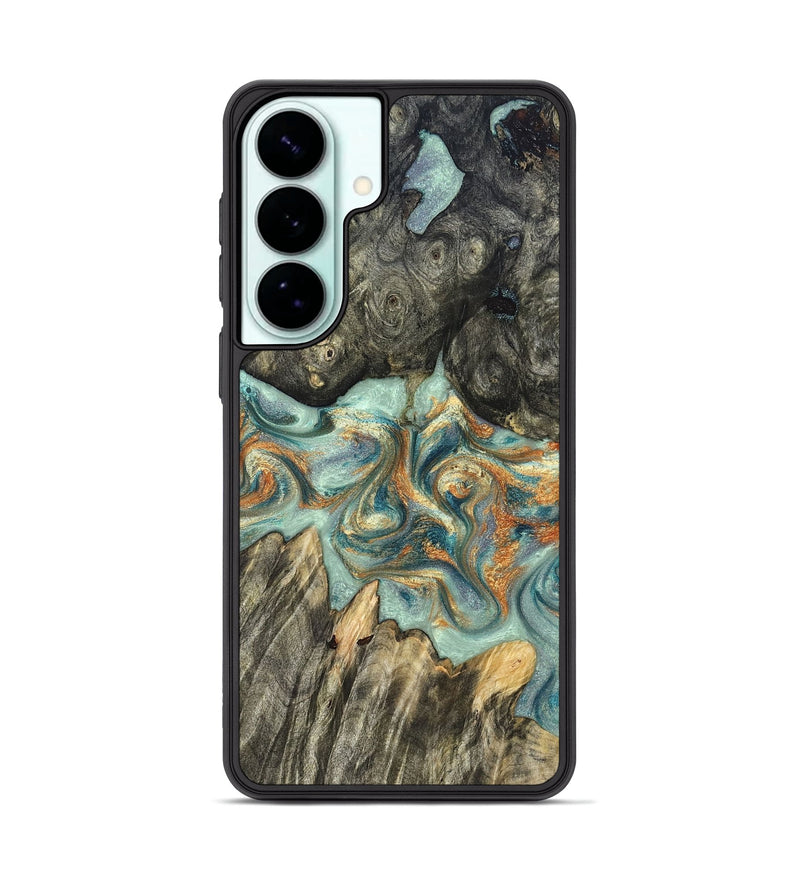 Galaxy S26 Plus Wood Phone Case - Tracey (Teal & Gold, 823696)