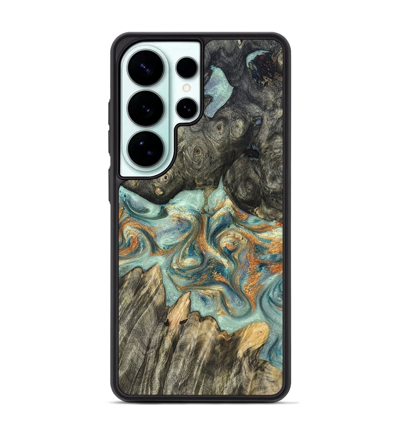 Galaxy S26 Ultra Wood Phone Case - Tracey (Teal & Gold, 823696)