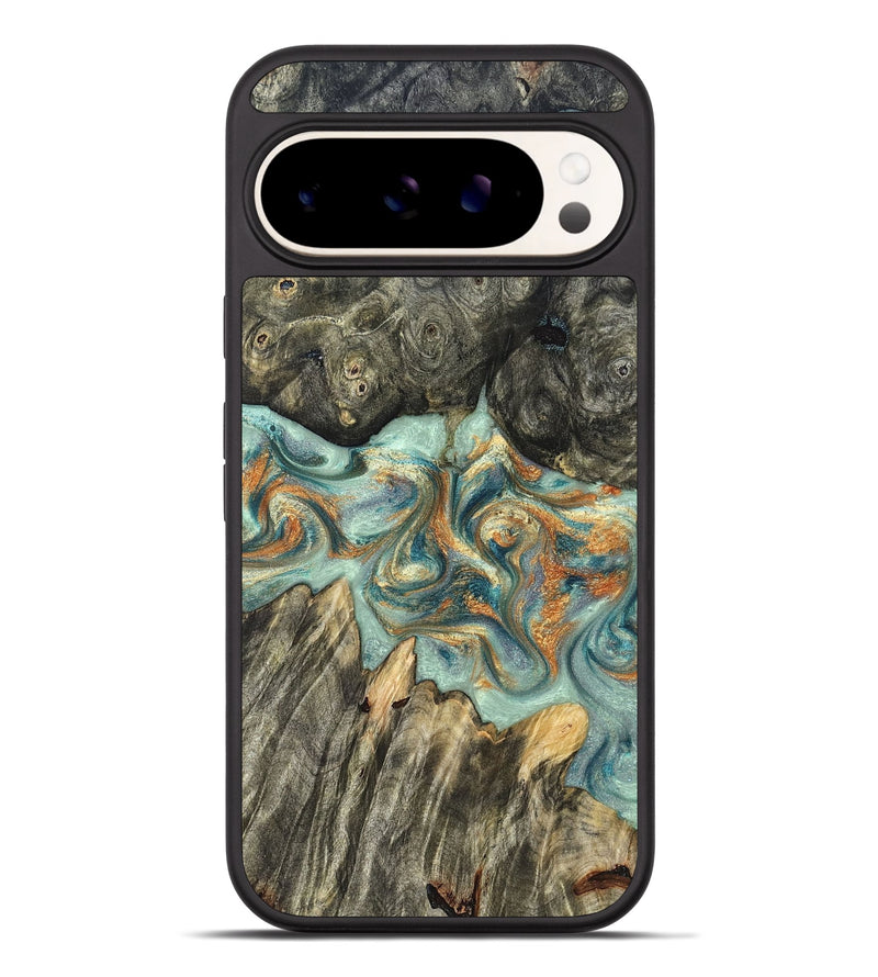Pixel 9 Pro XL Wood Phone Case - Tracey (Teal & Gold, 823696)