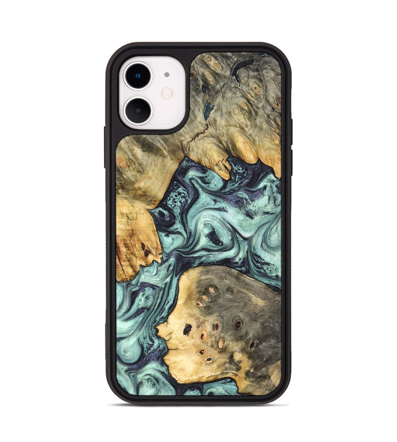 iPhone 11 Wood Phone Case - Marcus (Green, 823697)