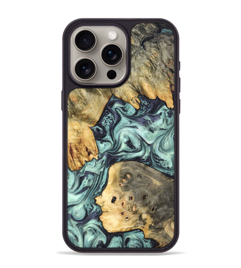 iPhone 15 Pro Max Wood Phone Case - Marcus (Green, 823697)