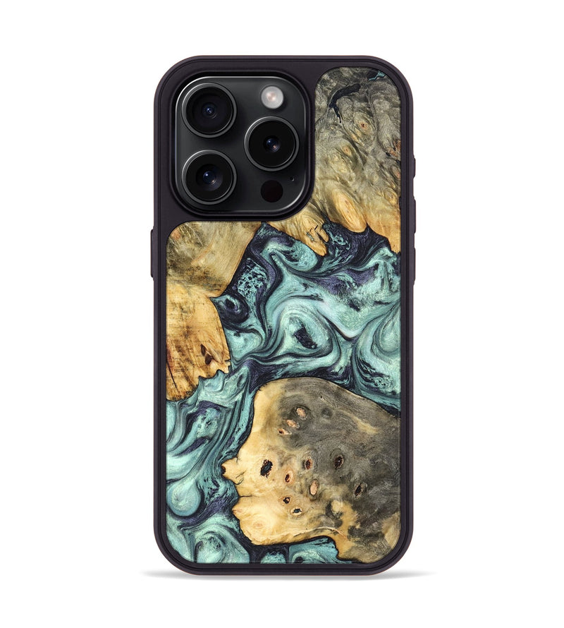 iPhone 15 Pro Wood Phone Case - Marcus (Green, 823697)