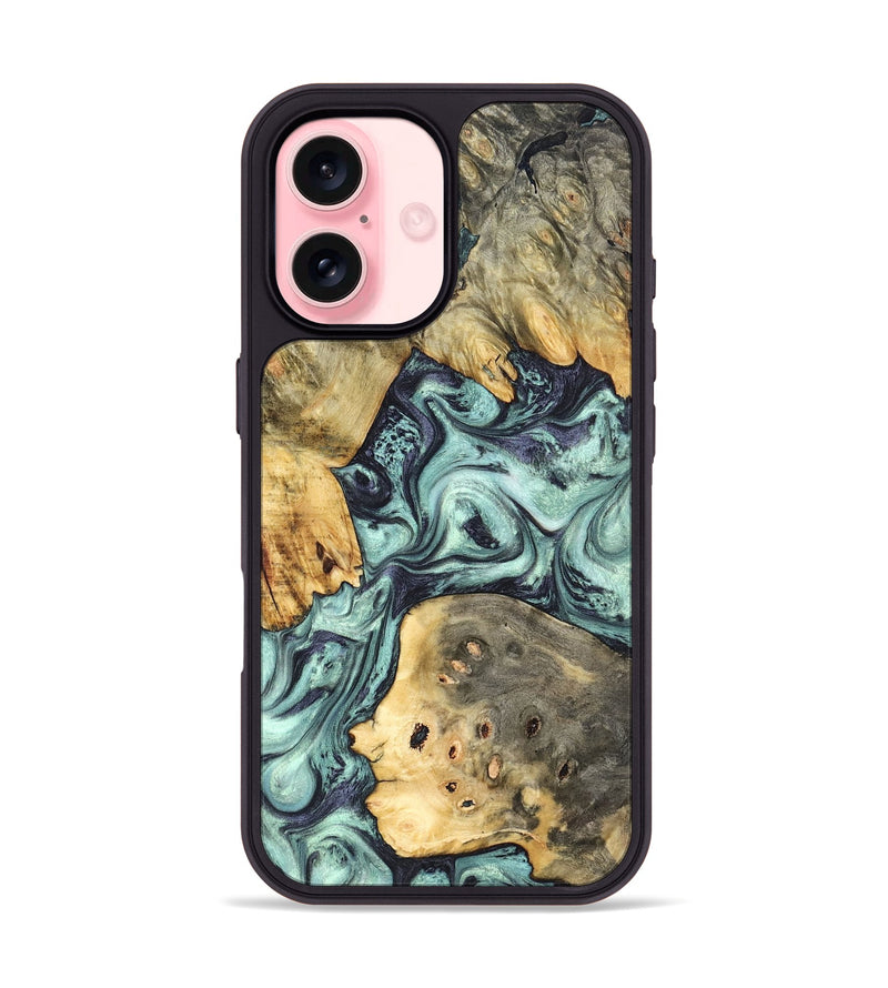 iPhone 16 Wood Phone Case - Marcus (Green, 823697)