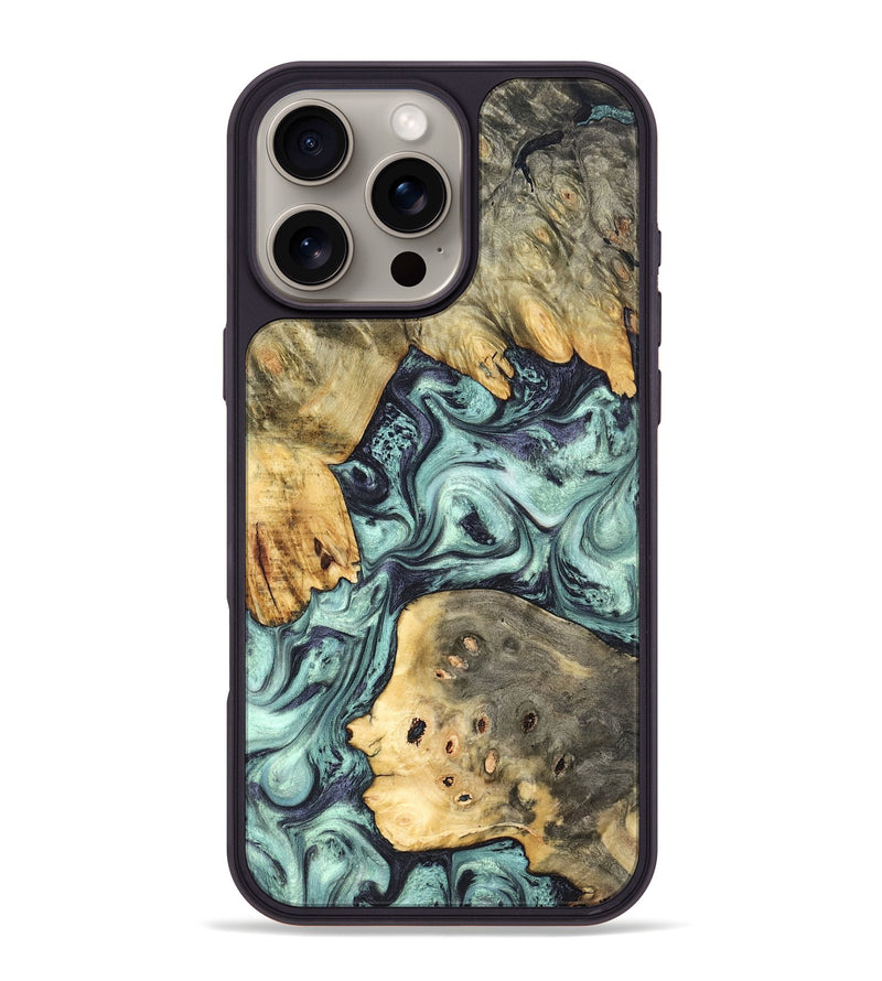 iPhone 16 Pro Max Wood Phone Case - Marcus (Green, 823697)