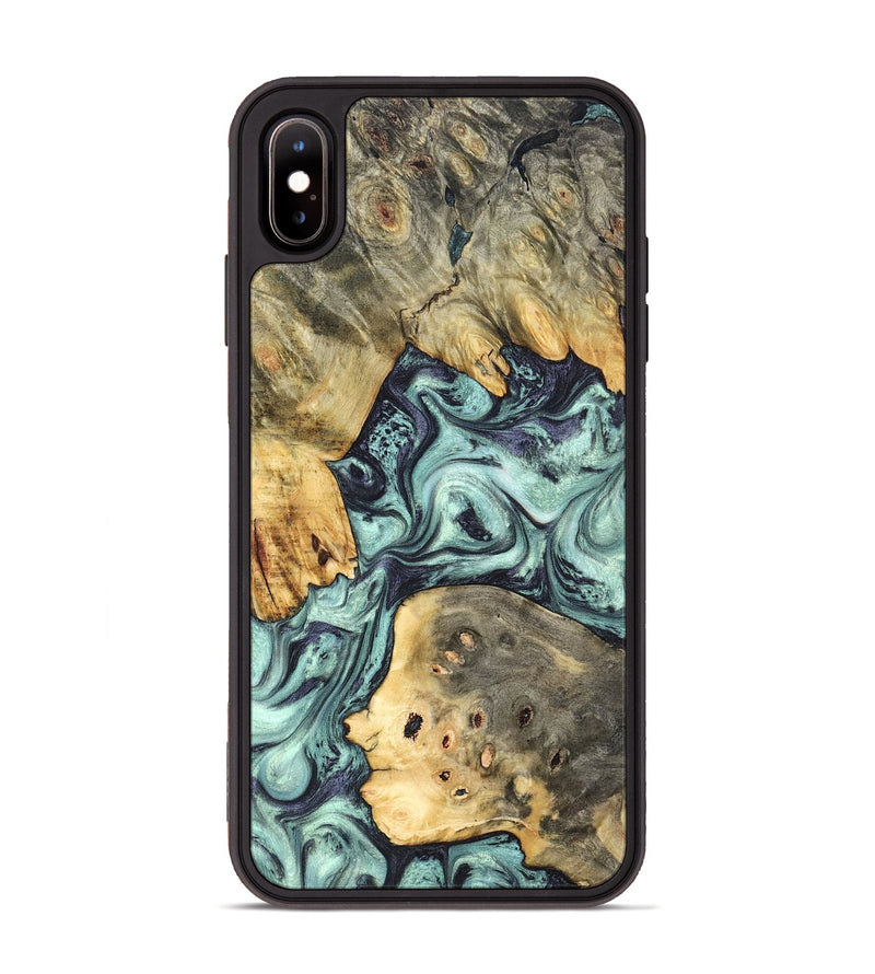 iPhone Xs Max Wood Phone Case - Marcus (Green, 823697)