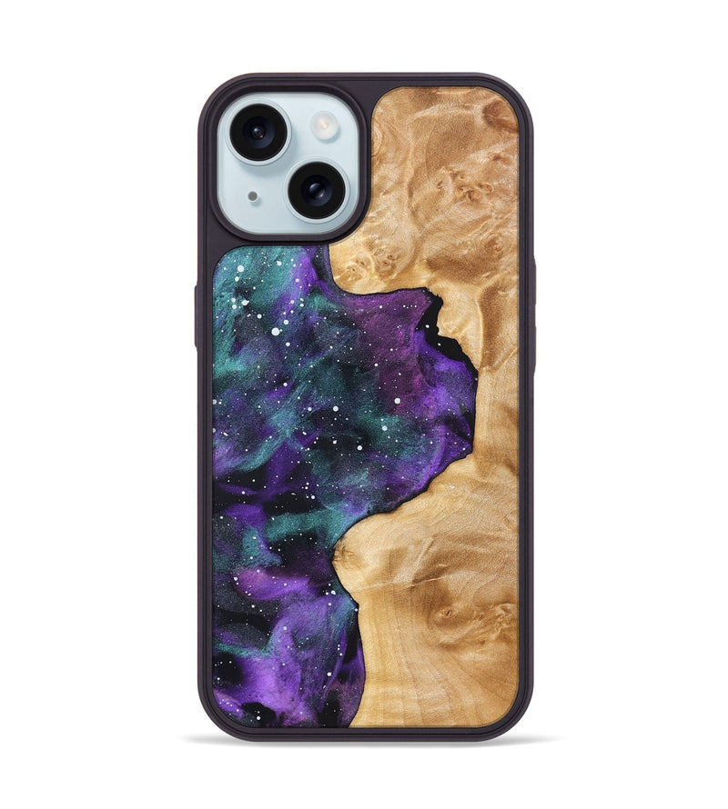 iPhone 15 Wood Phone Case - Ocean (Cosmos, 823707)