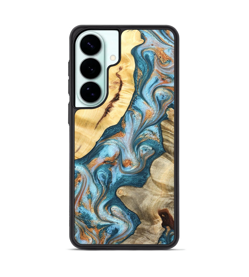 Galaxy S26 Plus Wood Phone Case - Obie (Teal & Gold, 823712)