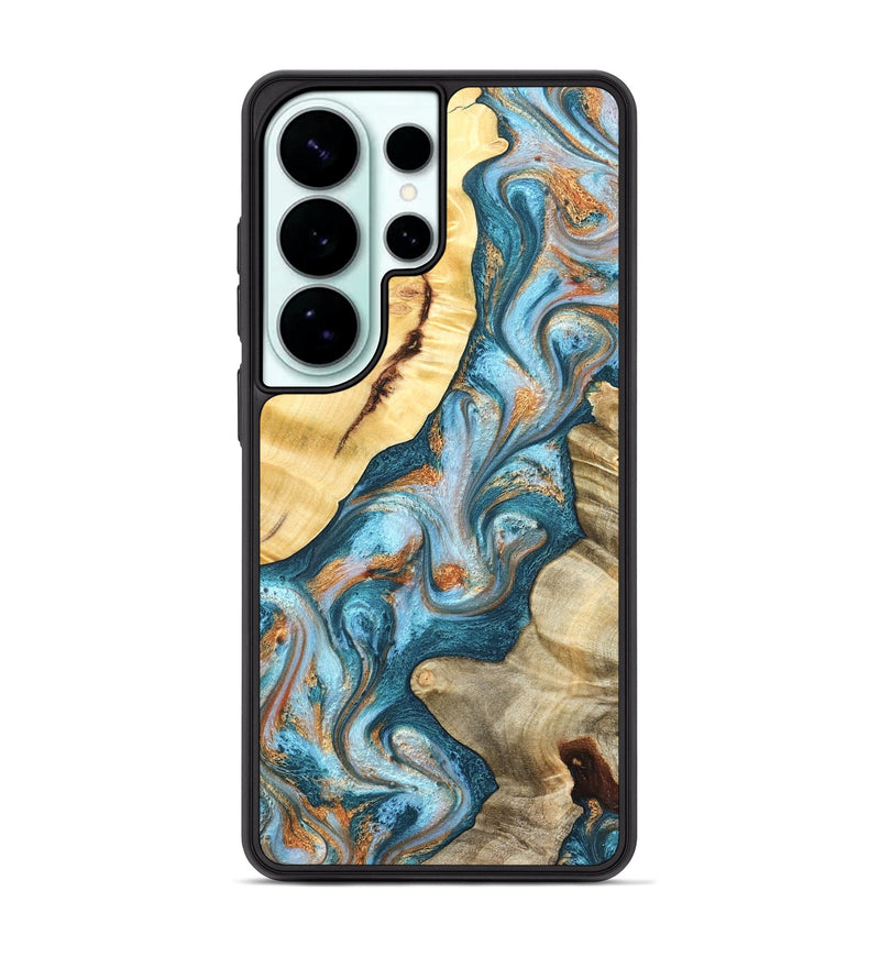 Galaxy S26 Ultra Wood Phone Case - Obie (Teal & Gold, 823712)