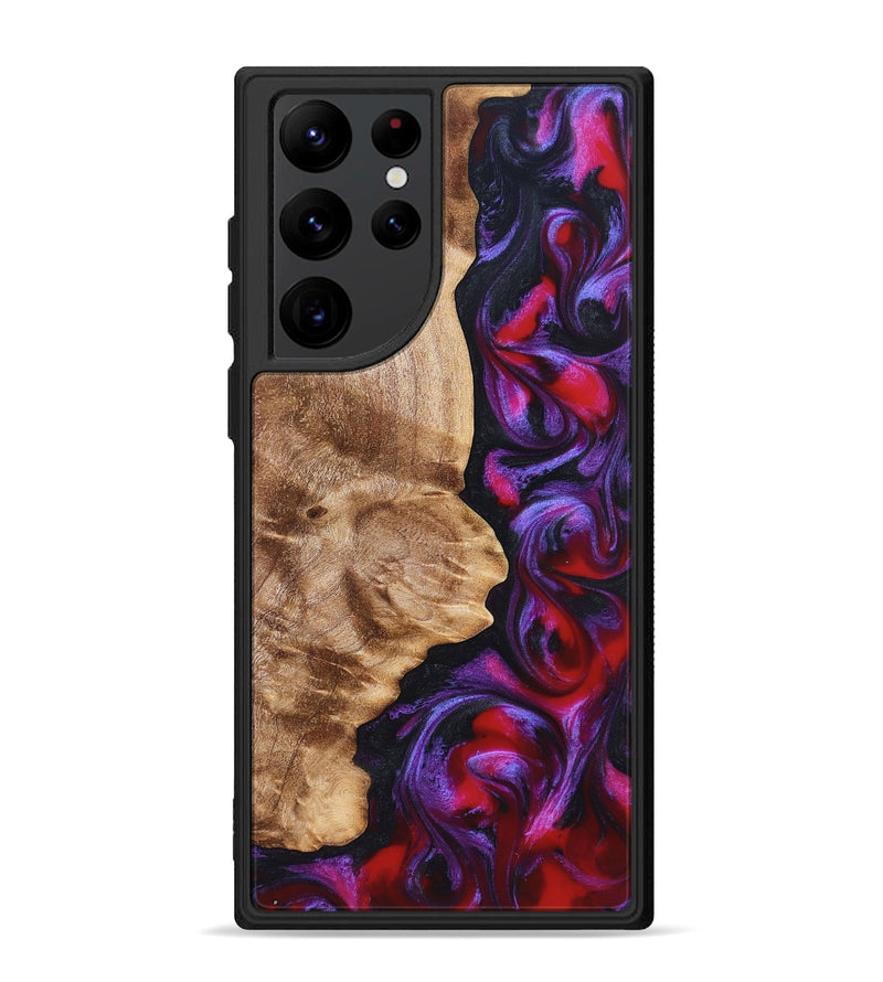 Galaxy S22 Ultra Wood Phone Case - Zyair (Red, 823715)