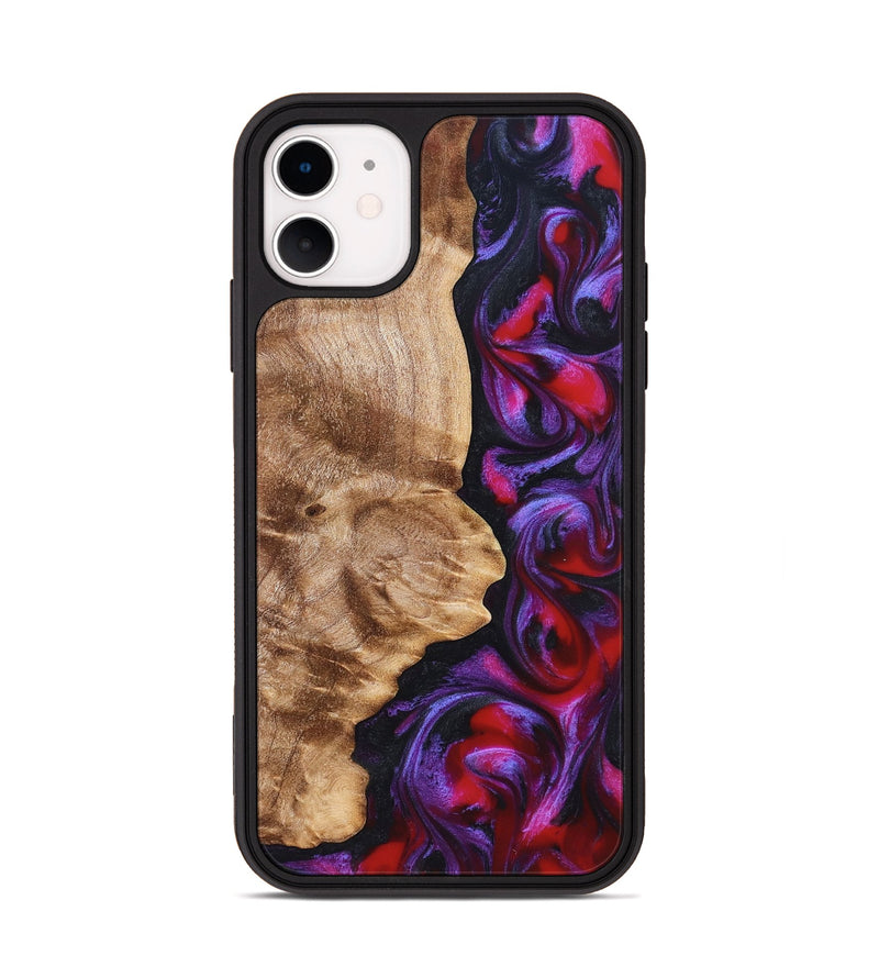 iPhone 11 Wood Phone Case - Zyair (Red, 823715)