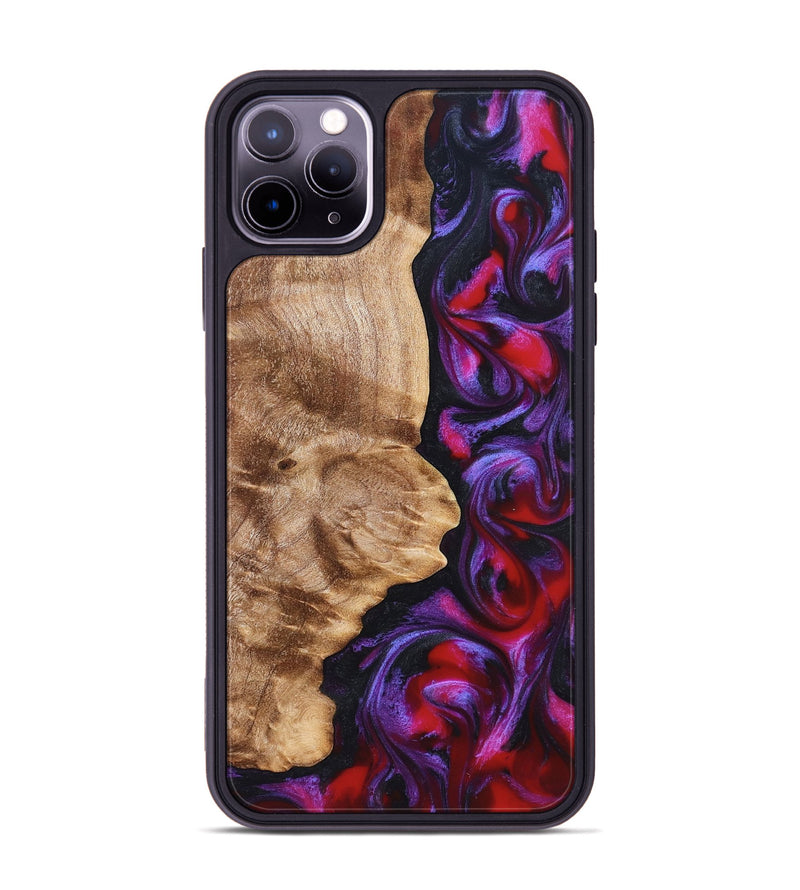 iPhone 11 Pro Max Wood Phone Case - Zyair (Red, 823715)