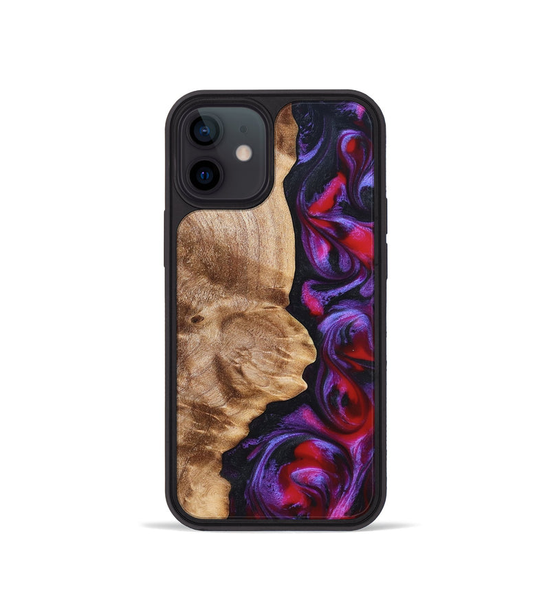 iPhone 12 mini Wood Phone Case - Zyair (Red, 823715)
