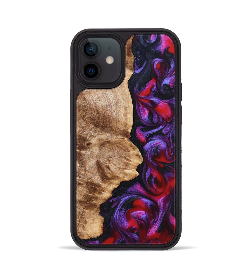 iPhone 12 Wood Phone Case - Zyair (Red, 823715)