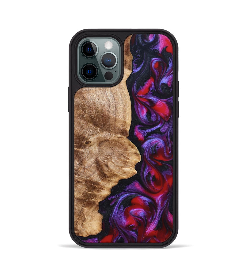 iPhone 12 Pro Wood Phone Case - Zyair (Red, 823715)
