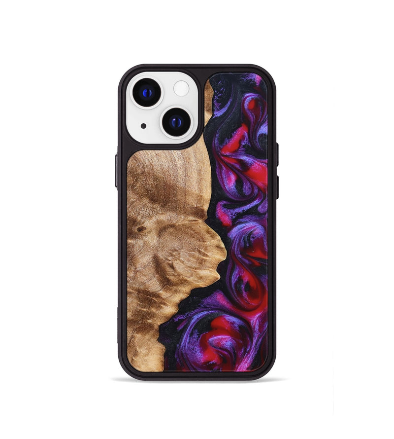 iPhone 13 mini Wood Phone Case - Zyair (Red, 823715)