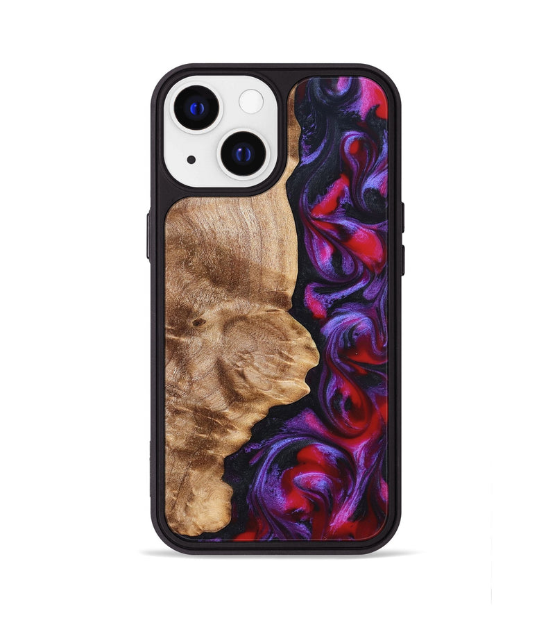 iPhone 13 Wood Phone Case - Zyair (Red, 823715)