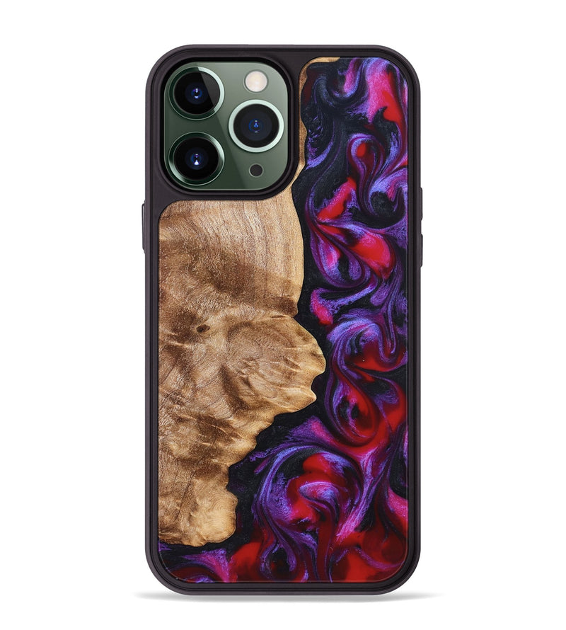 iPhone 13 Pro Max Wood Phone Case - Zyair (Red, 823715)