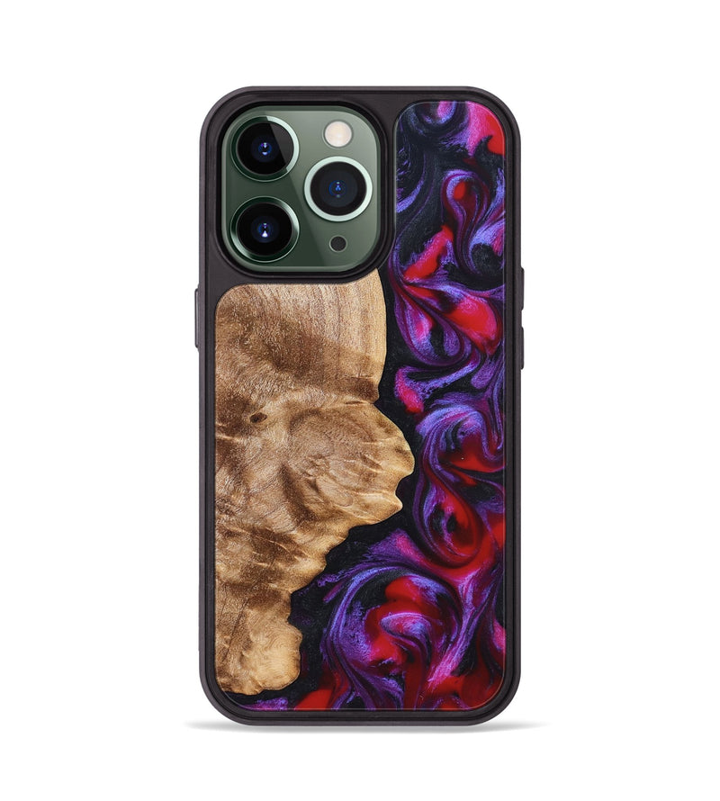iPhone 13 Pro Wood Phone Case - Zyair (Red, 823715)