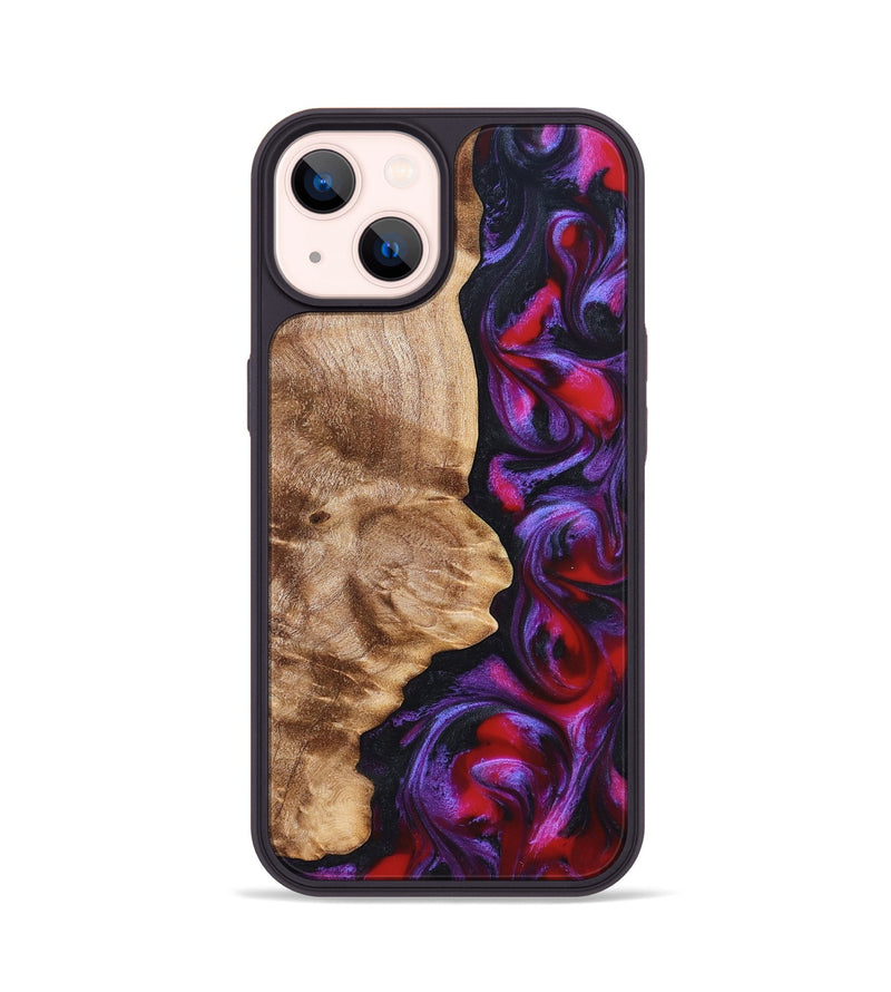 iPhone 14 Wood Phone Case - Zyair (Red, 823715)