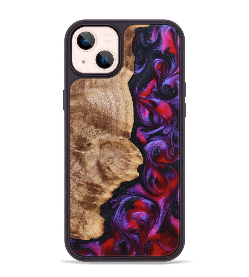 iPhone 14 Plus Wood Phone Case - Zyair (Red, 823715)