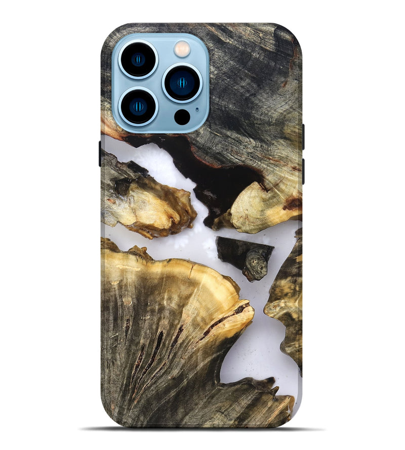 iPhone 14 Pro Max Wood Live Edge Phone Case - Kayden (Clear, 823724)