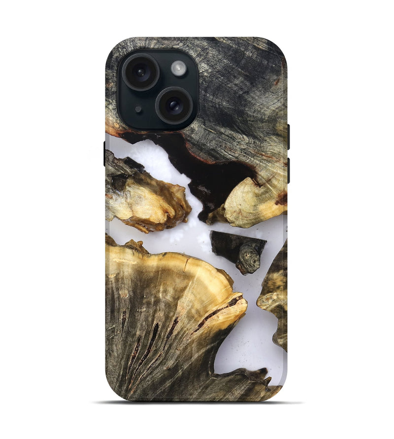iPhone 15 Wood Live Edge Phone Case - Kayden (Clear, 823724)