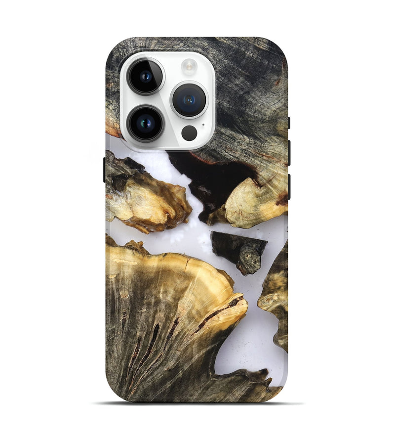 iPhone 15 Pro Wood Live Edge Phone Case - Kayden (Clear, 823724)