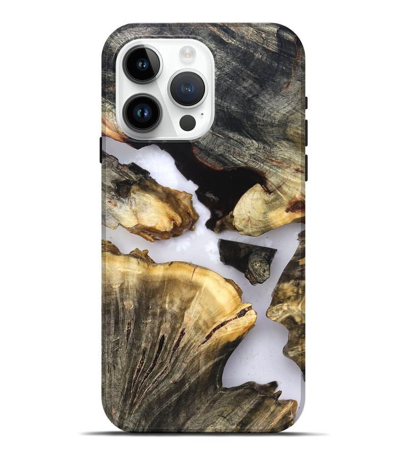 iPhone 15 Pro Max Wood Live Edge Phone Case - Kayden (Clear, 823724)