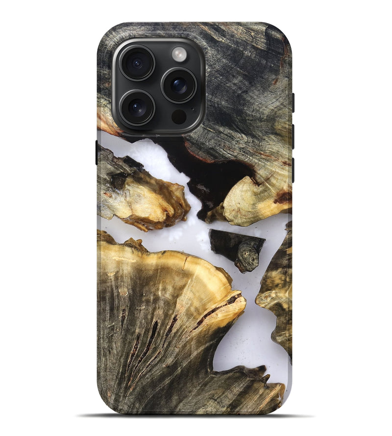 iPhone 16 Pro Max Wood Live Edge Phone Case - Kayden (Clear, 823724)