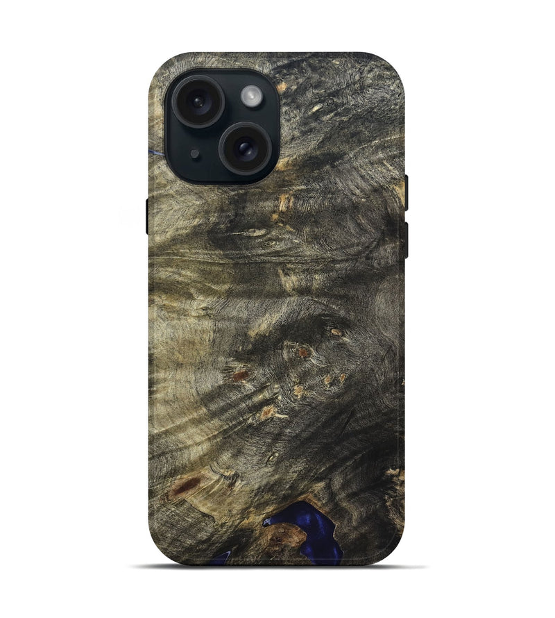 iPhone 15 Wood Live Edge Phone Case - Viviana (Solid Wood, 823727)