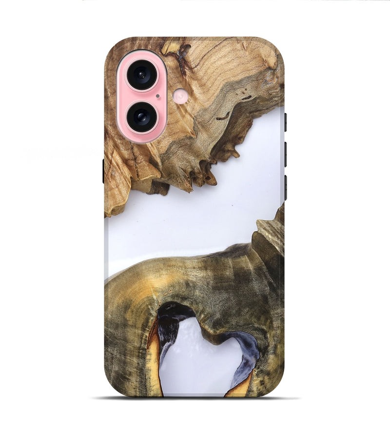 iPhone 16 Wood Live Edge Phone Case - Eldora (Clear, 823728)