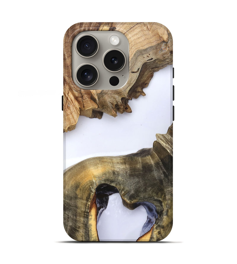iPhone 16 Pro Wood Live Edge Phone Case - Eldora (Clear, 823728)