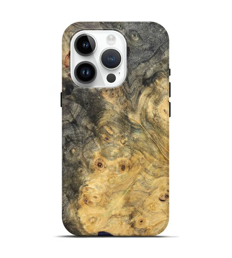 iPhone 15 Pro Wood Live Edge Phone Case - Emelia (Solid Wood, 823729)