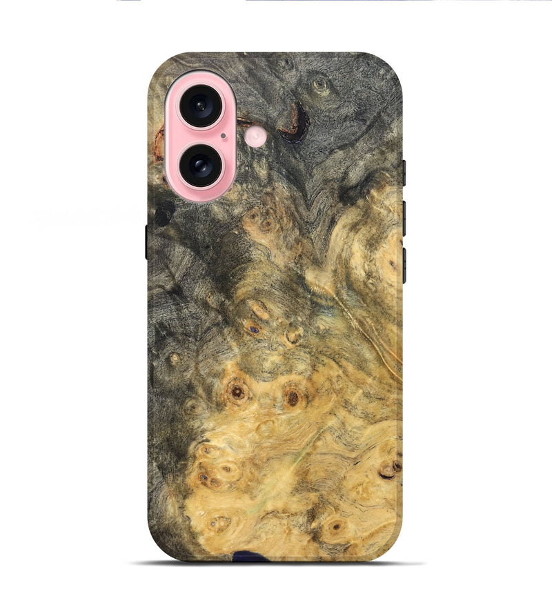 iPhone 16 Wood Live Edge Phone Case - Emelia (Solid Wood, 823729)