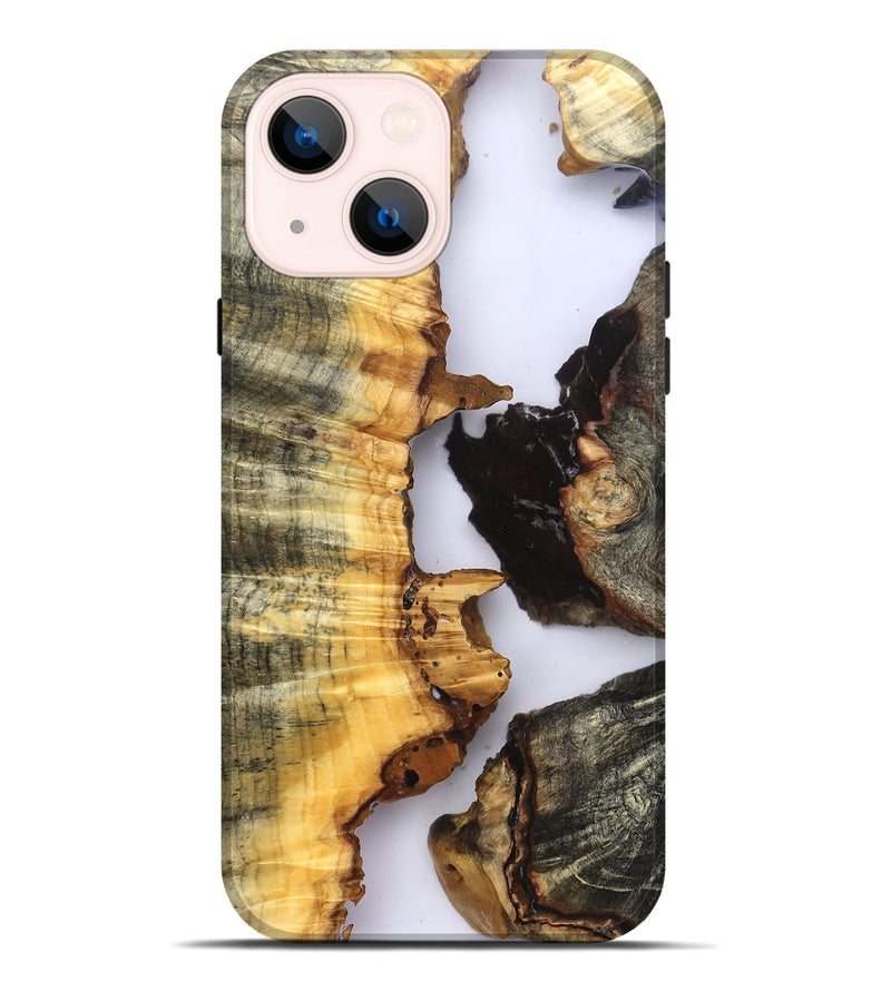 iPhone 14 Plus Wood Live Edge Phone Case - Akeem (Clear, 823735)