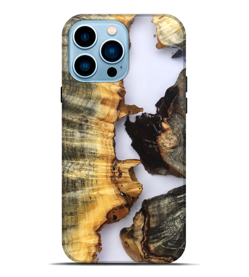 iPhone 14 Pro Max Wood Live Edge Phone Case - Akeem (Clear, 823735)