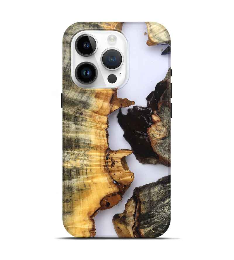 iPhone 15 Pro Wood Live Edge Phone Case - Akeem (Clear, 823735)