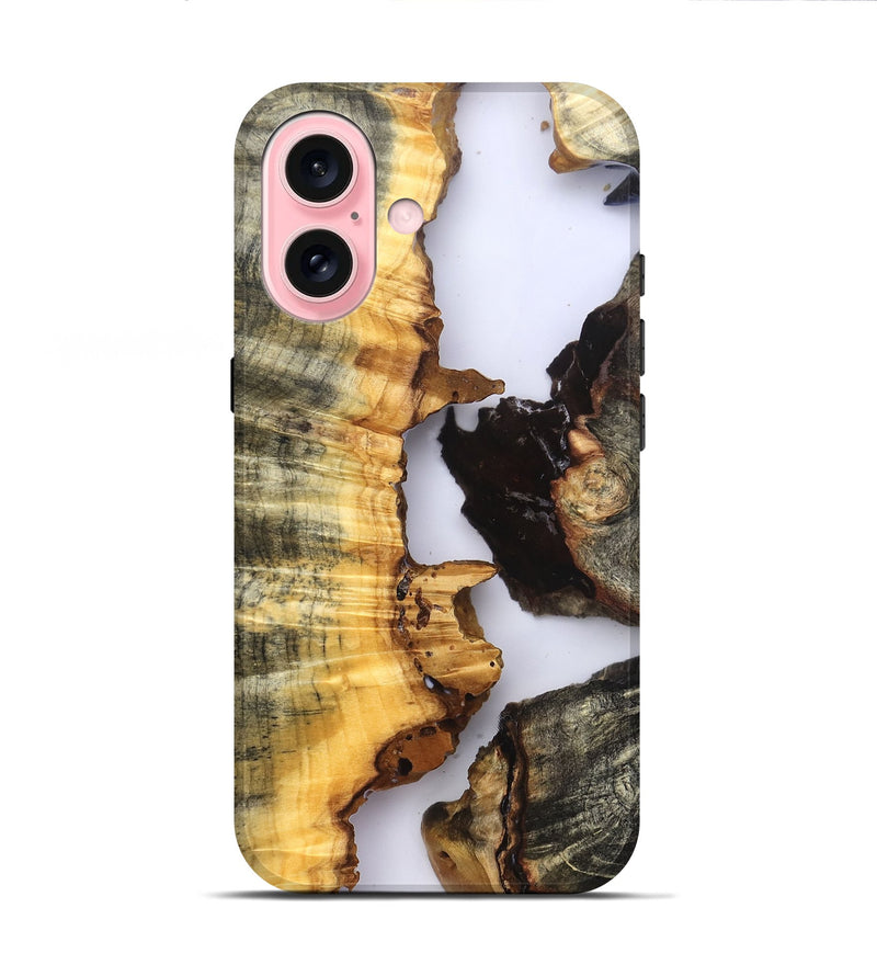 iPhone 16 Wood Live Edge Phone Case - Akeem (Clear, 823735)