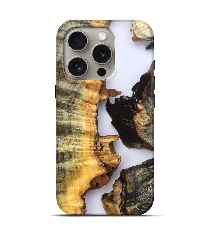 iPhone 16 Pro Wood Live Edge Phone Case - Akeem (Clear, 823735)