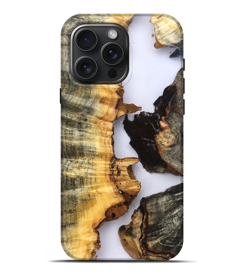 iPhone 16 Pro Max Wood Live Edge Phone Case - Akeem (Clear, 823735)