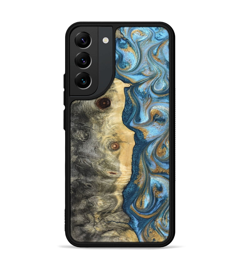 Galaxy S22 Plus Wood Phone Case - Galilea (Teal & Gold, 823782)