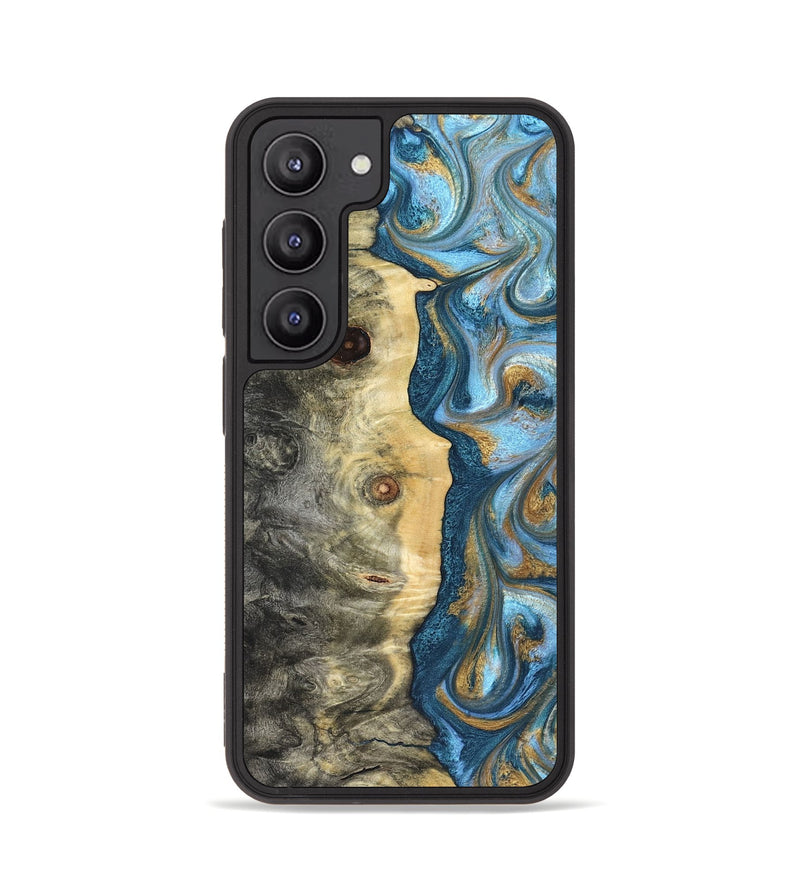 Galaxy S23 Wood Phone Case - Galilea (Teal & Gold, 823782)