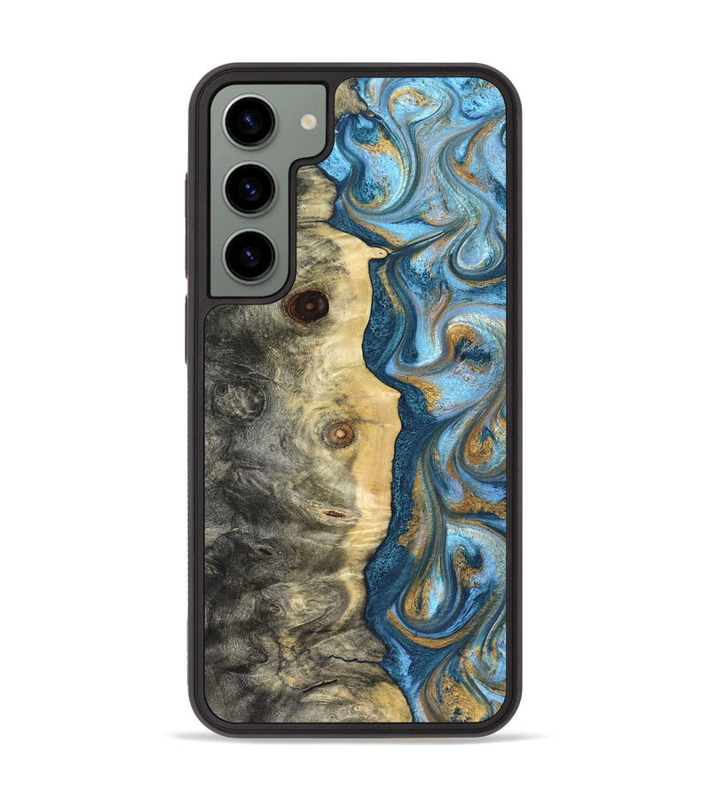 Galaxy S23 Plus Wood Phone Case - Galilea (Teal & Gold, 823782)