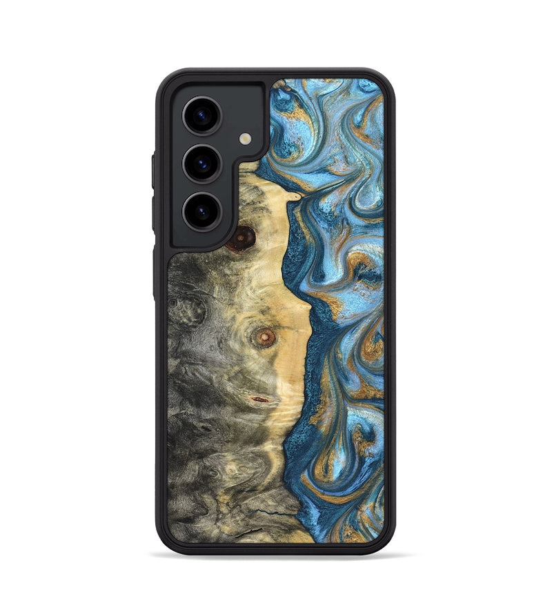 Galaxy S24 Wood Phone Case - Galilea (Teal & Gold, 823782)