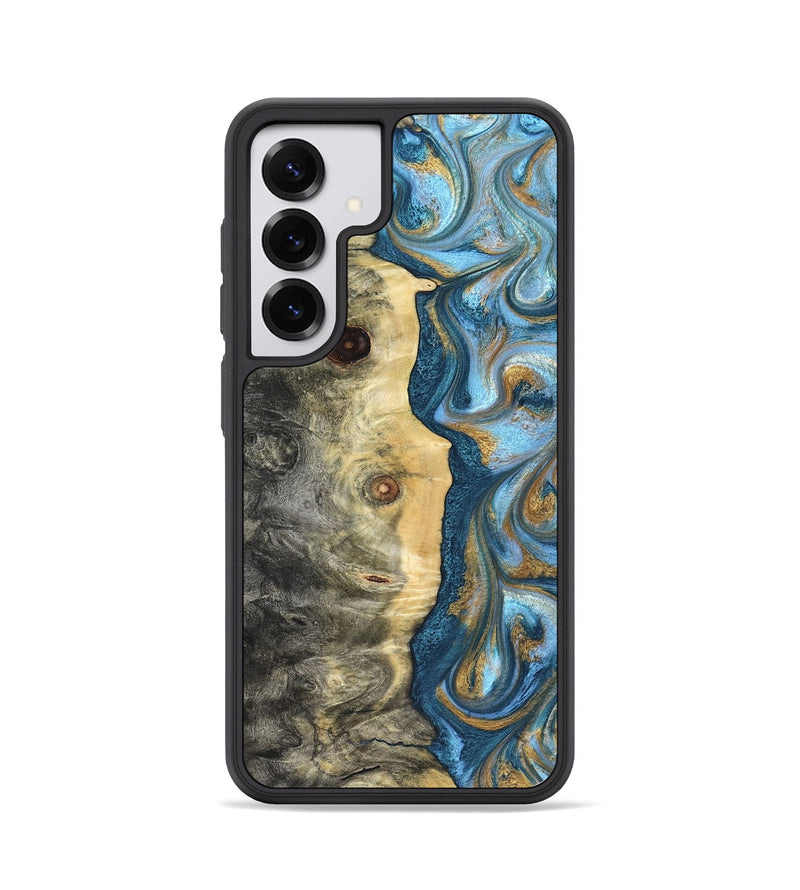 Galaxy S25 Wood Phone Case - Galilea (Teal & Gold, 823782)