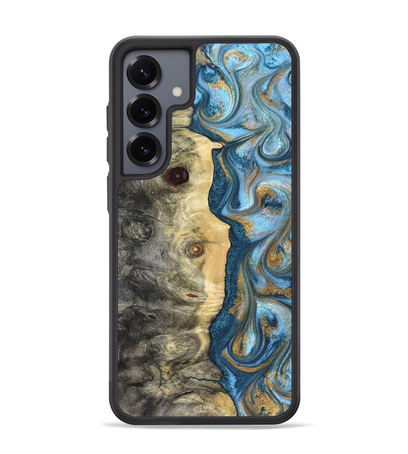 Galaxy S25 Plus Wood Phone Case - Galilea (Teal & Gold, 823782)