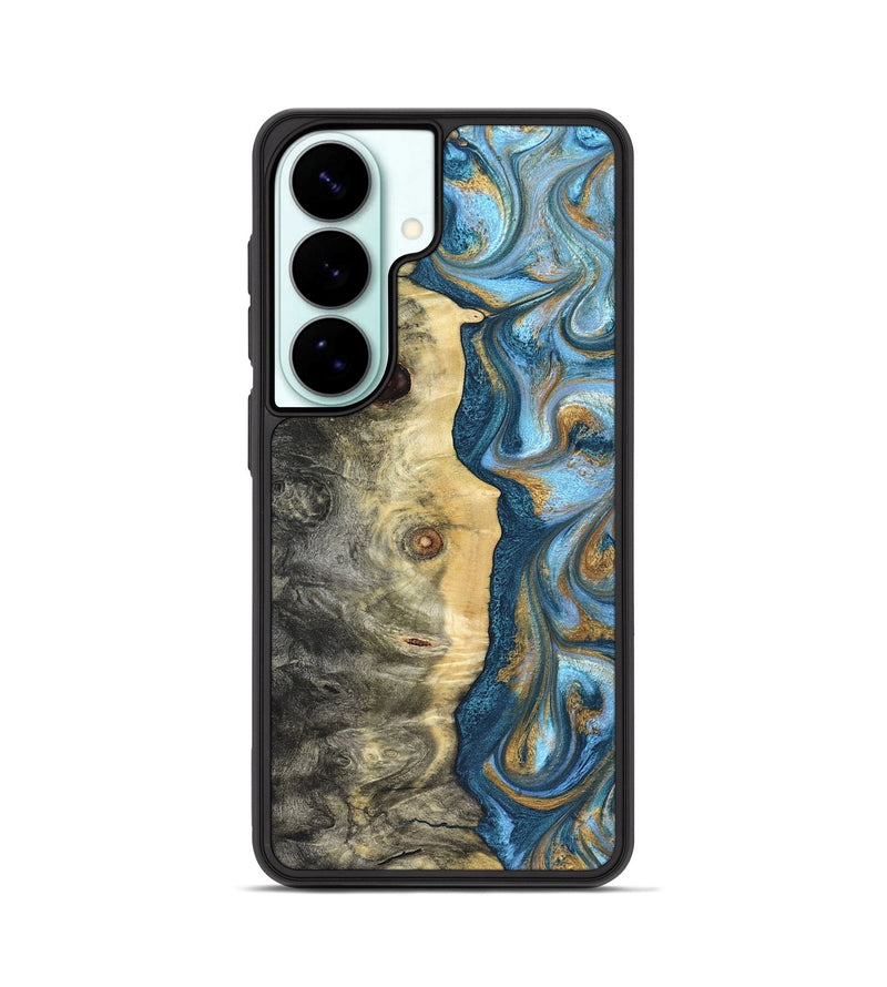 Galaxy S26 Wood Phone Case - Galilea (Teal & Gold, 823782)