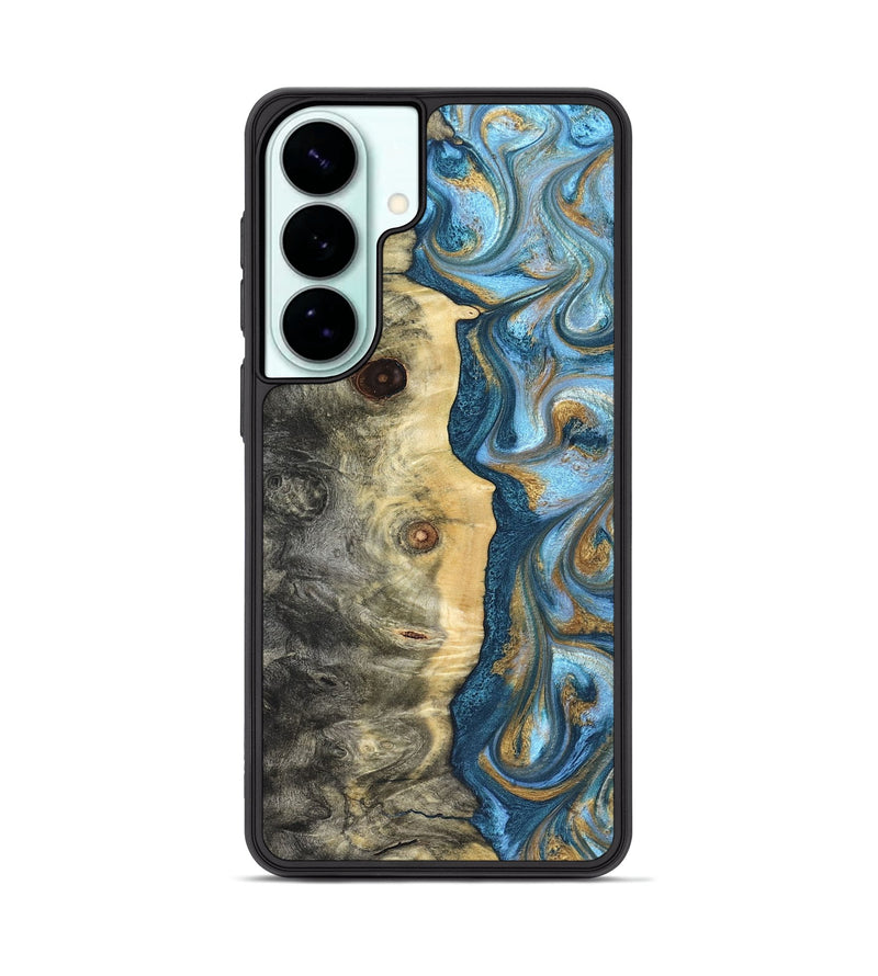 Galaxy S26 Plus Wood Phone Case - Galilea (Teal & Gold, 823782)