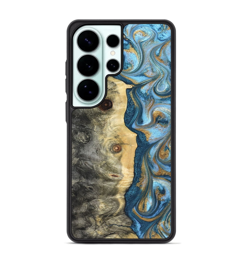 Galaxy S26 Ultra Wood Phone Case - Galilea (Teal & Gold, 823782)