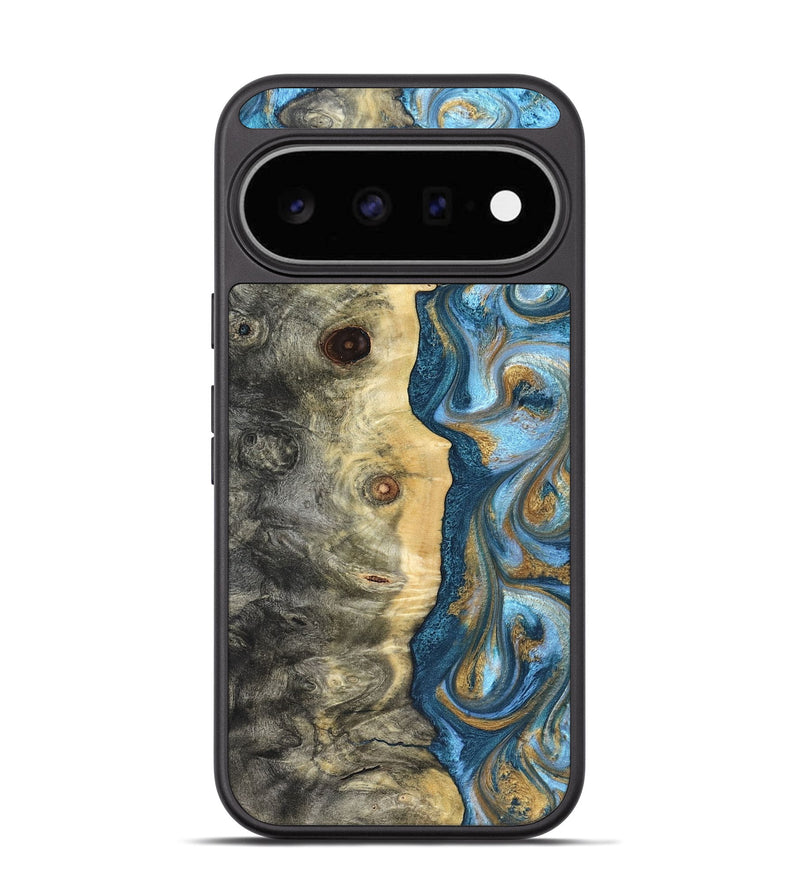 Pixel 11 Wood Phone Case - Galilea (Teal & Gold, 823782)